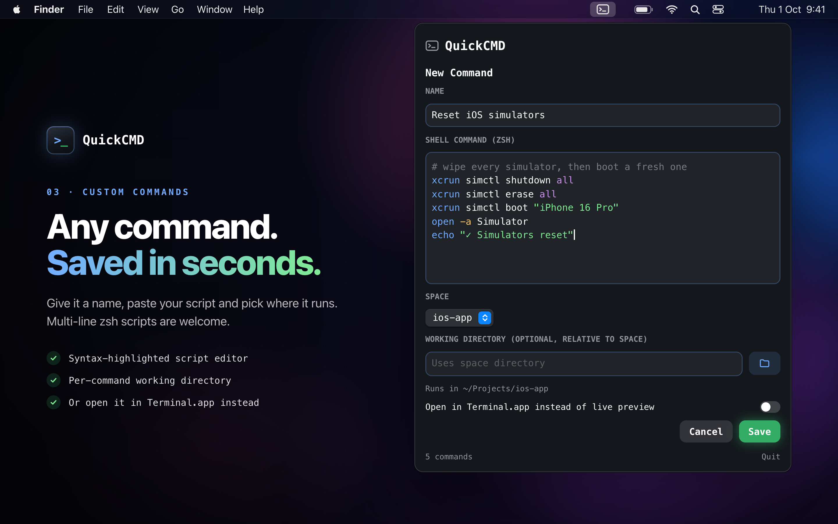 QuickCMD — Every command. One click away. screenshot 3