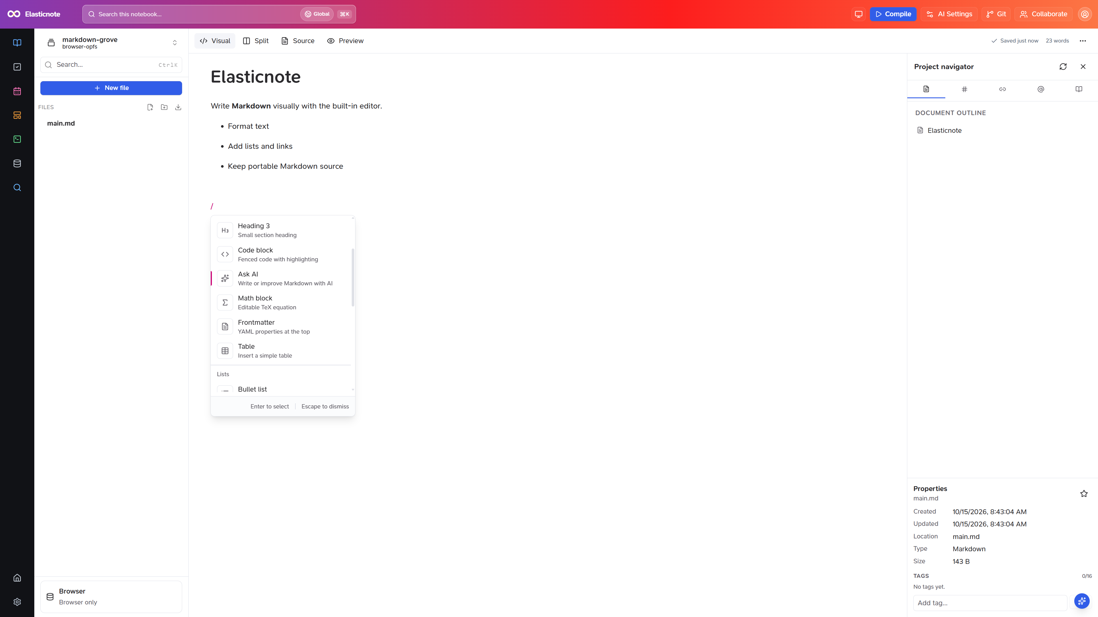 Elasticnote — Take Unlimited Research Notes screenshot 4