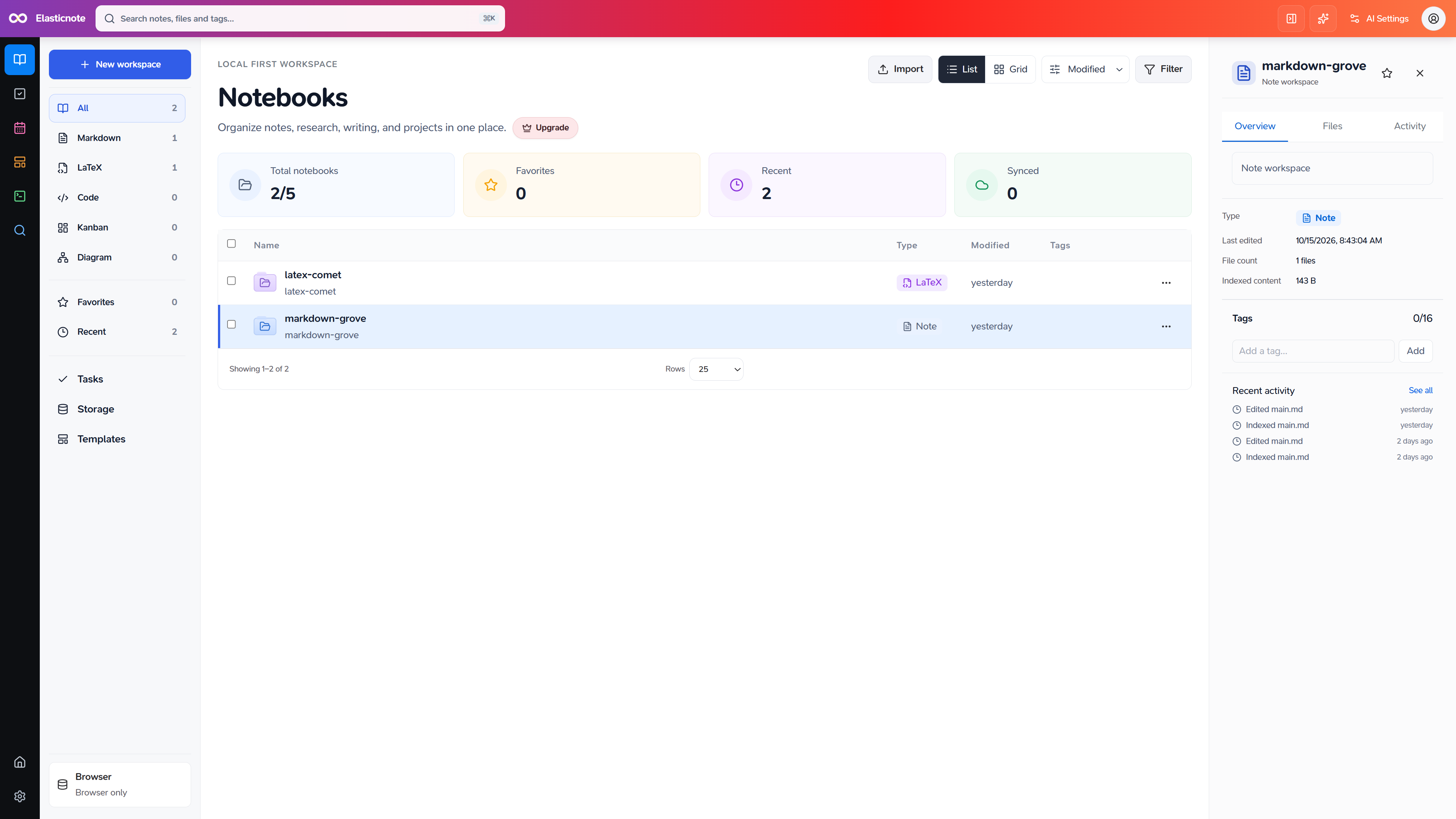 Elasticnote — Take Unlimited Research Notes screenshot 3